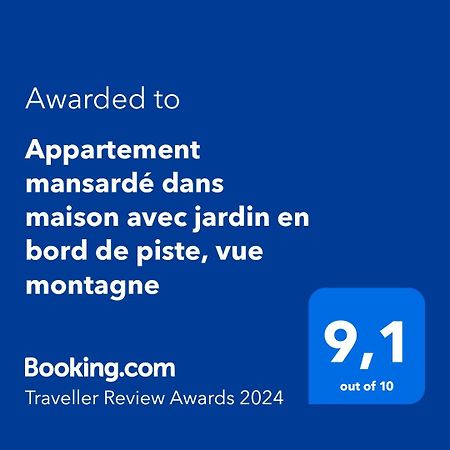 אוש Logement Mansarde Dans Maison Avec Jardin En Bord De Piste, Vue Montagne מראה חיצוני תמונה