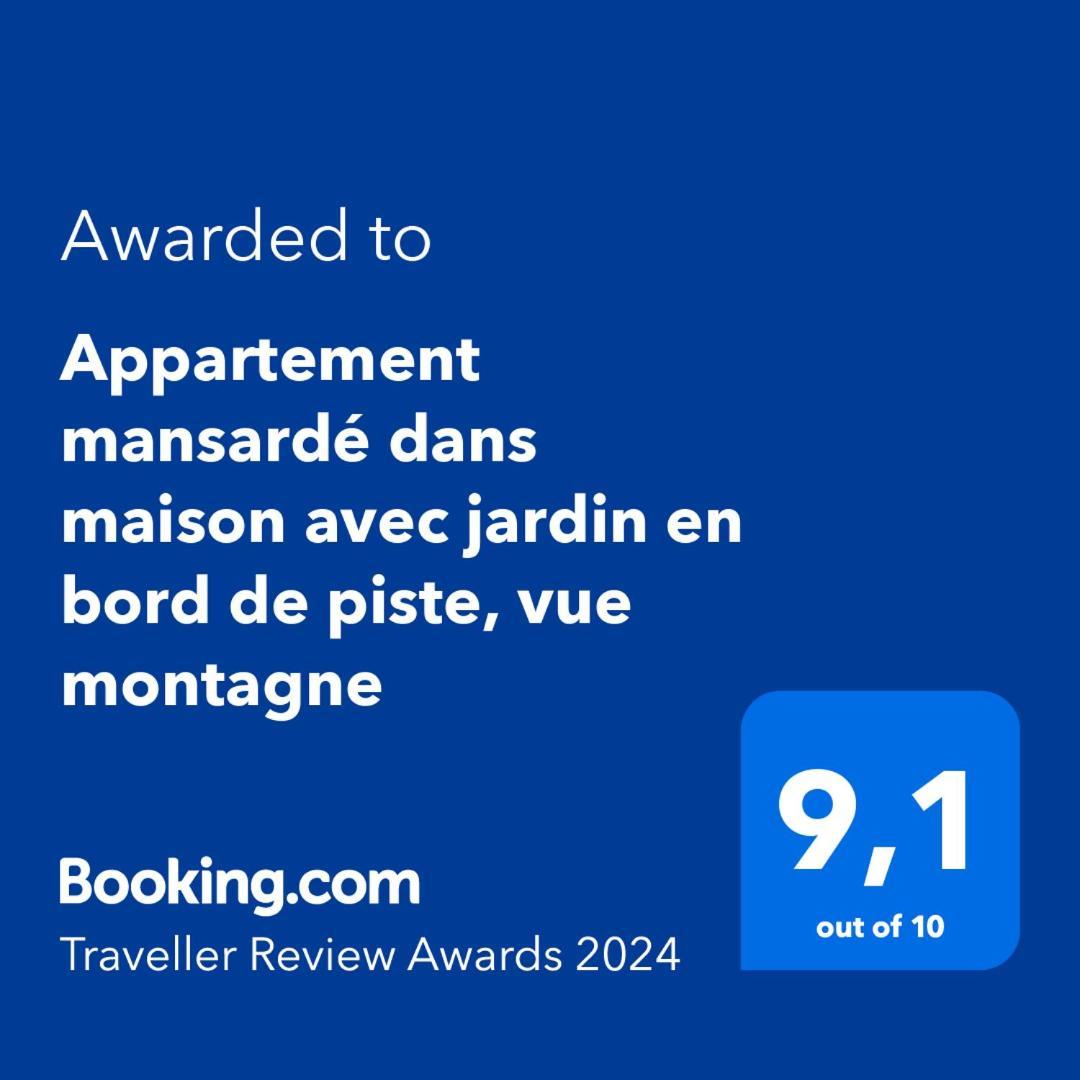 אוש Logement Mansarde Dans Maison Avec Jardin En Bord De Piste, Vue Montagne מראה חיצוני תמונה